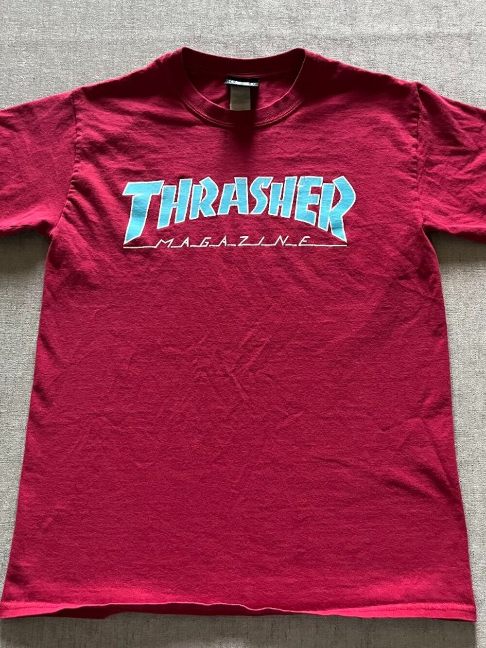 Thrasher Magazine Short Sleeve T-shirt Women S Red Graphic Spell Out Skate